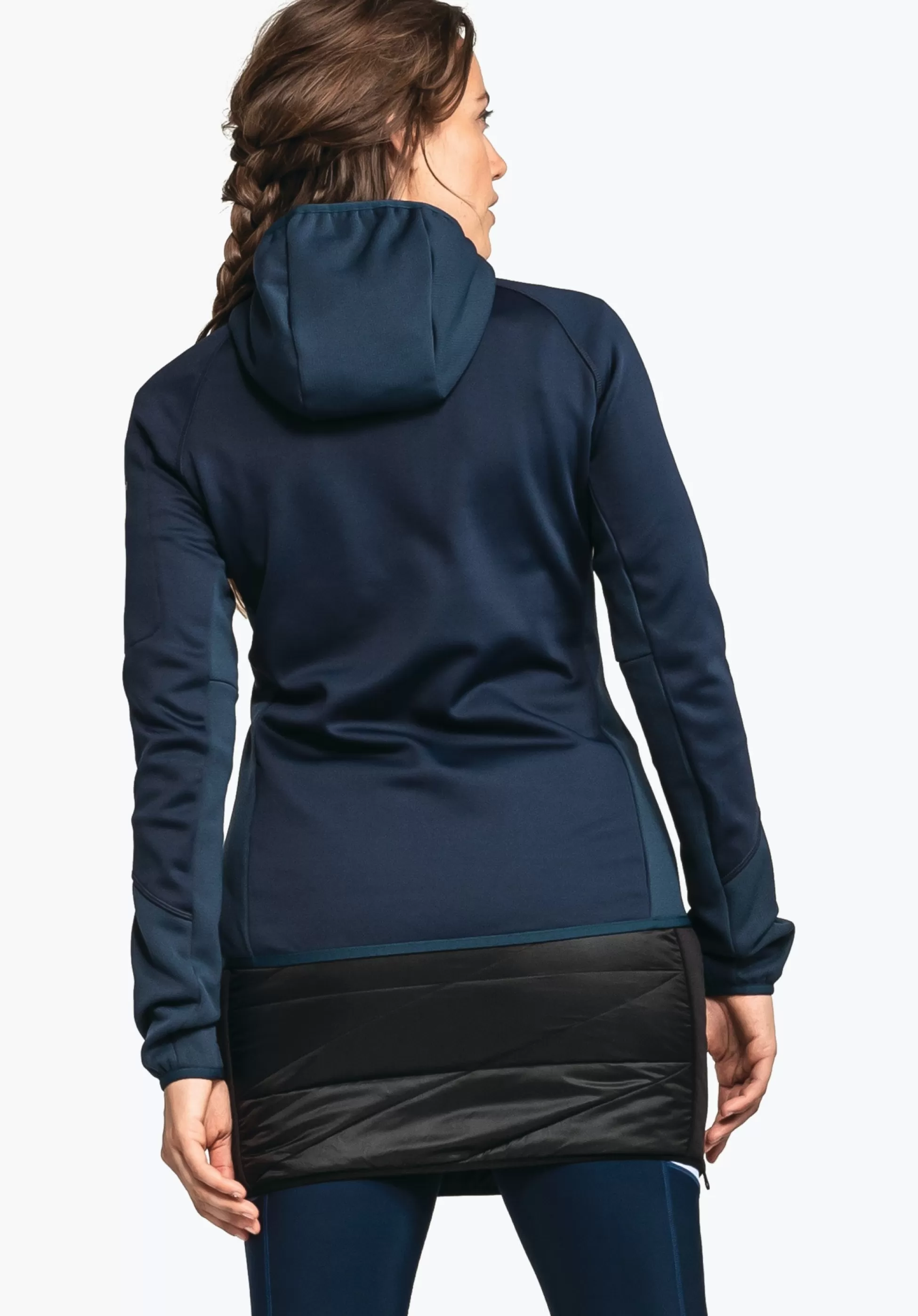 WOMEN SCHÖFFEL <Sporty fleece hoody in material mix red