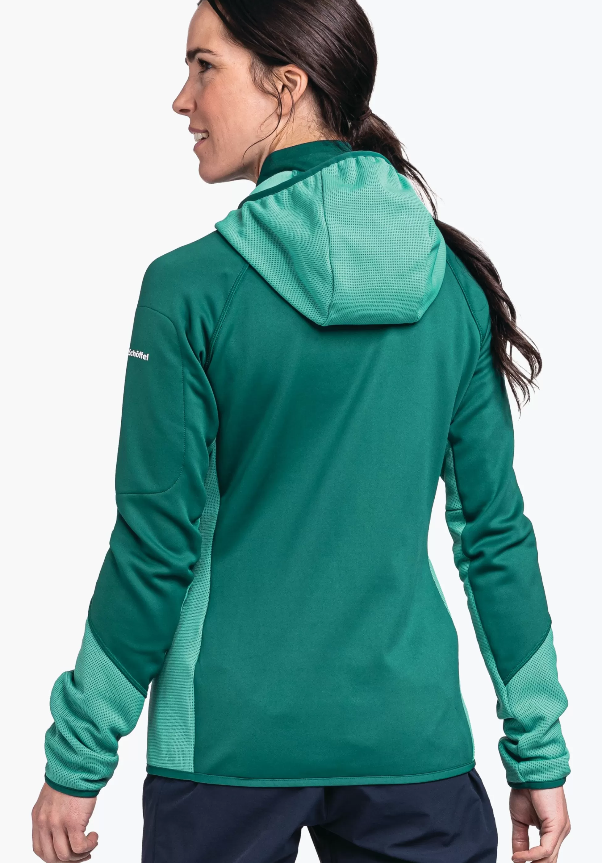 WOMEN SCHÖFFEL Trek & Hike<Sporty fleece hoody in material mix red