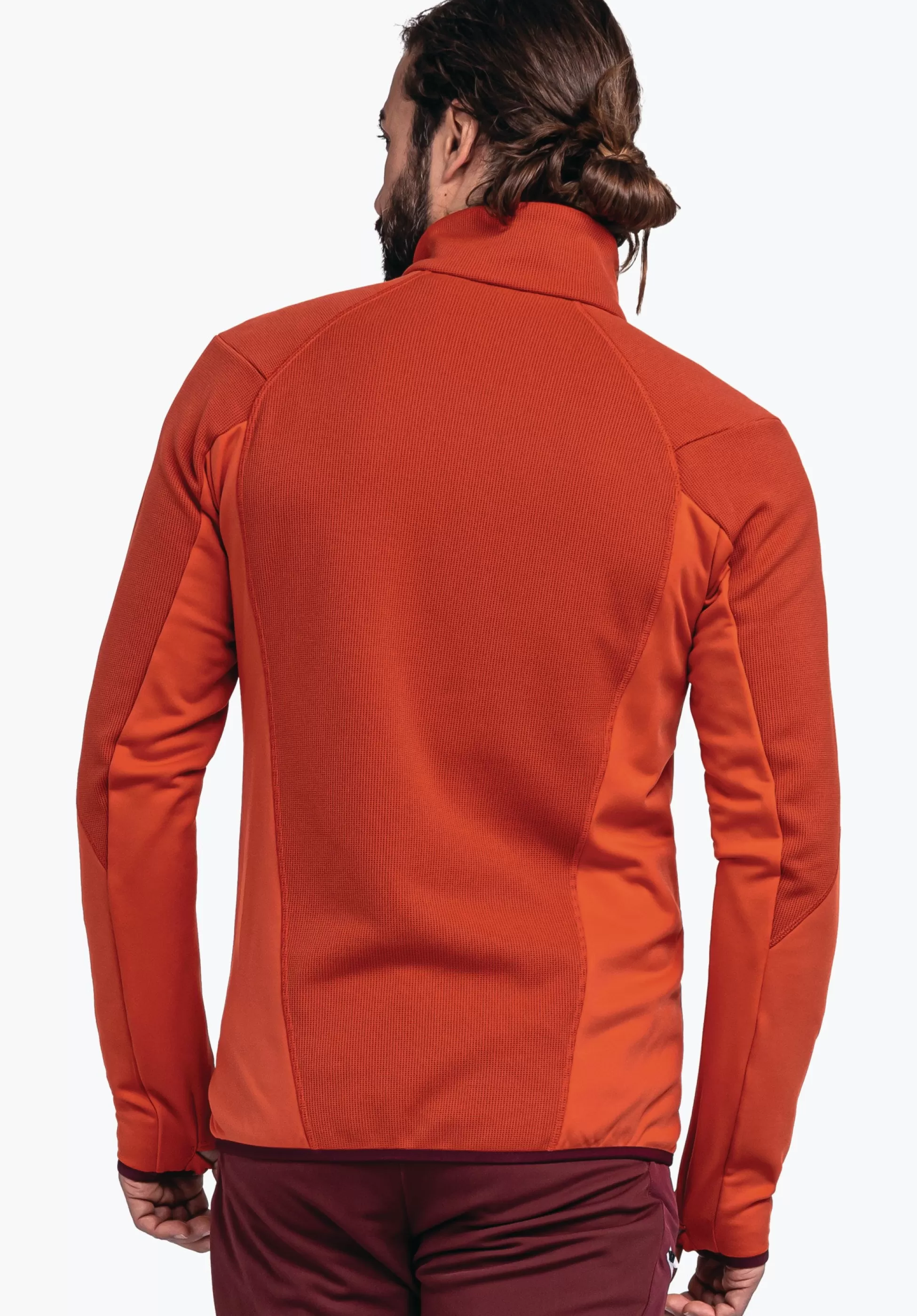 MEN SCHÖFFEL Trek & Hike<Sporty fleece jacket in material mix blue