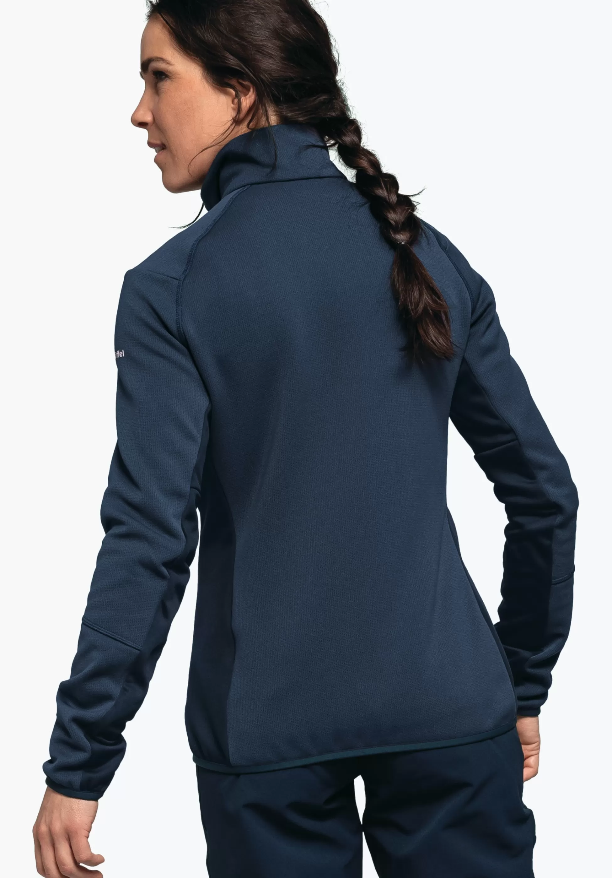WOMEN SCHÖFFEL Trek & Hike<Sporty fleece jacket in material mix blue