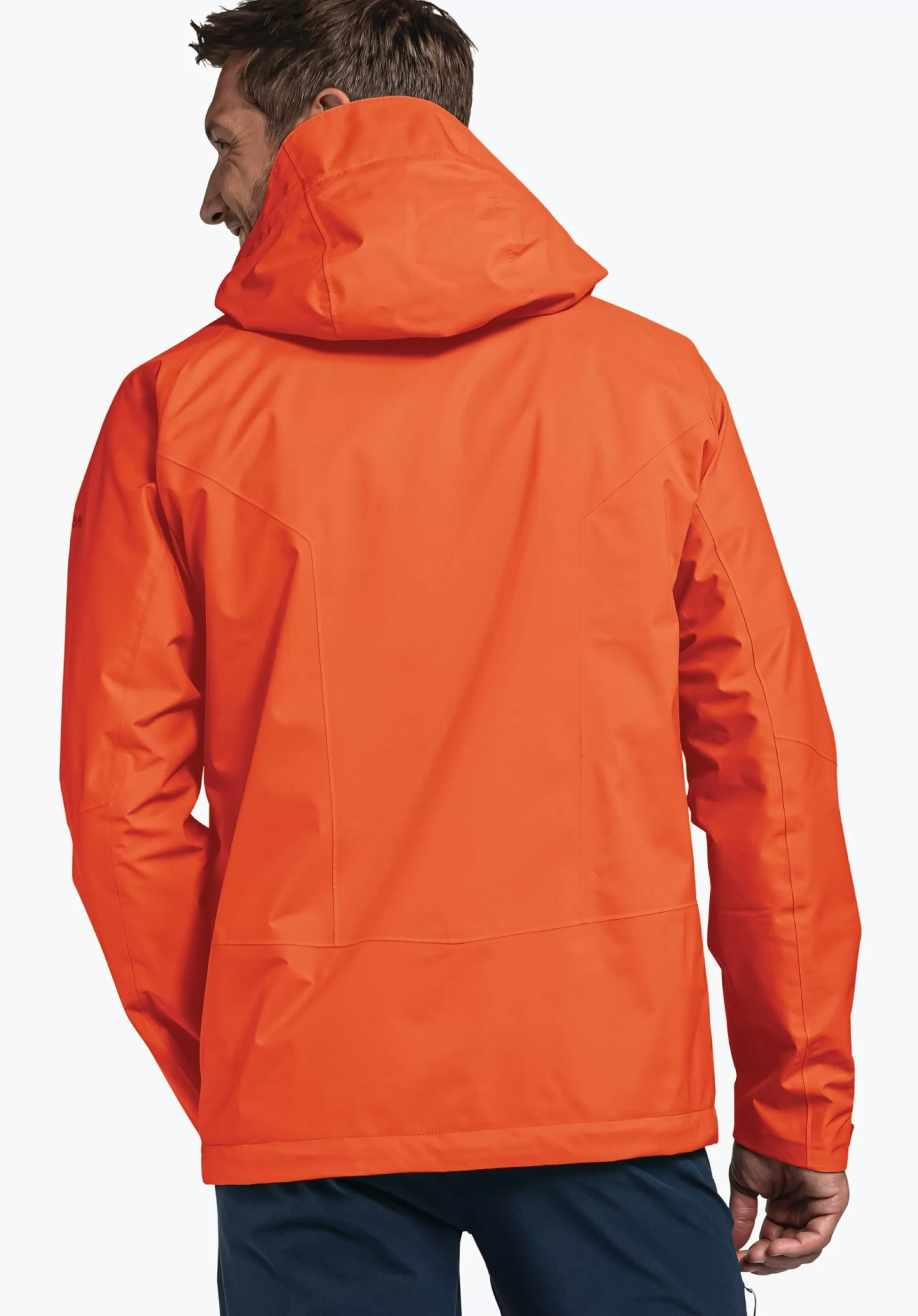 MEN SCHÖFFEL Trek & Hike | Outdoor Jackets<Stretchy rain jacket with pack-away bag orange