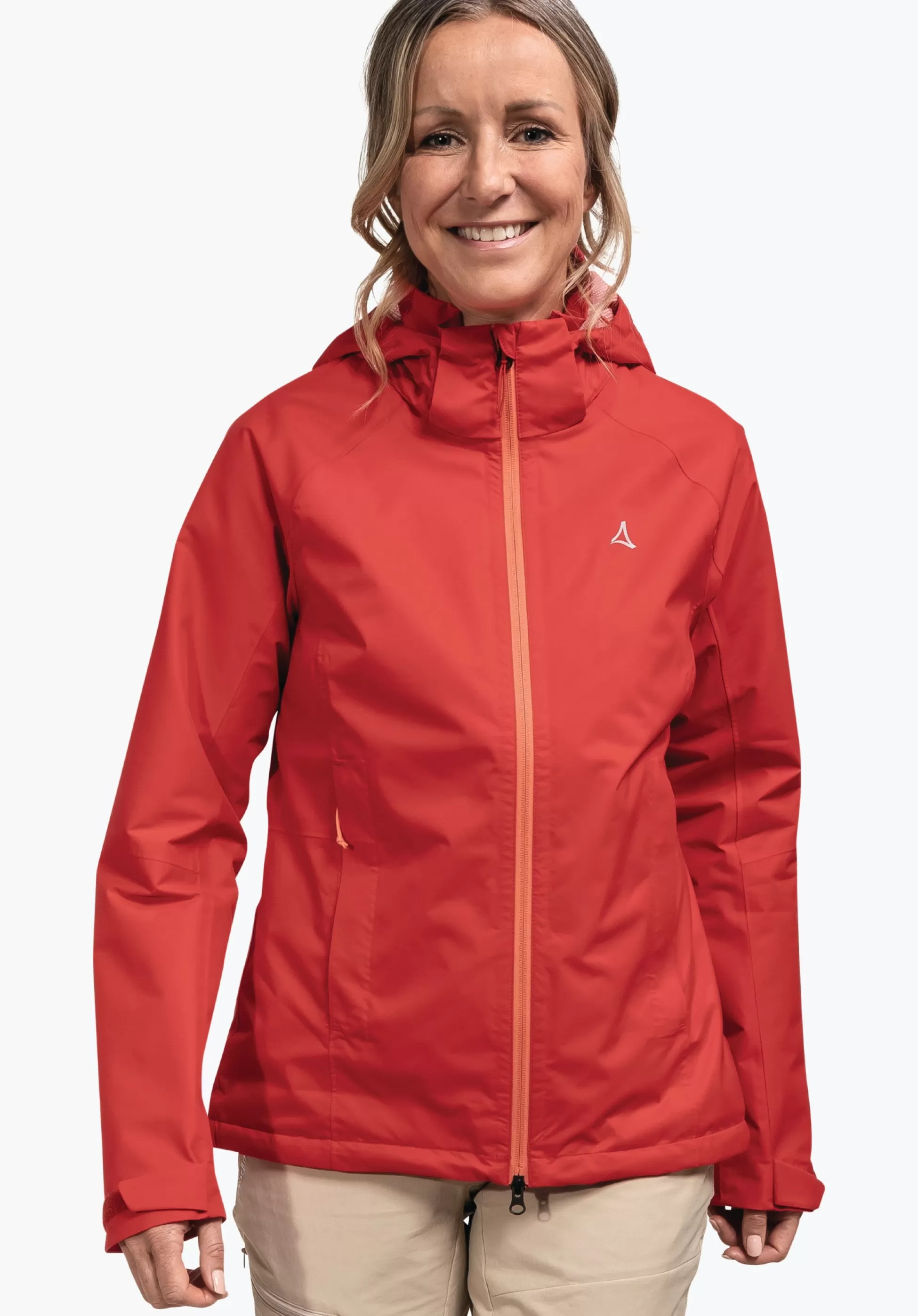 WOMEN SCHÖFFEL Trek & Hike | Outdoor Jackets<Stretchy rain jacket with pack-away bag red