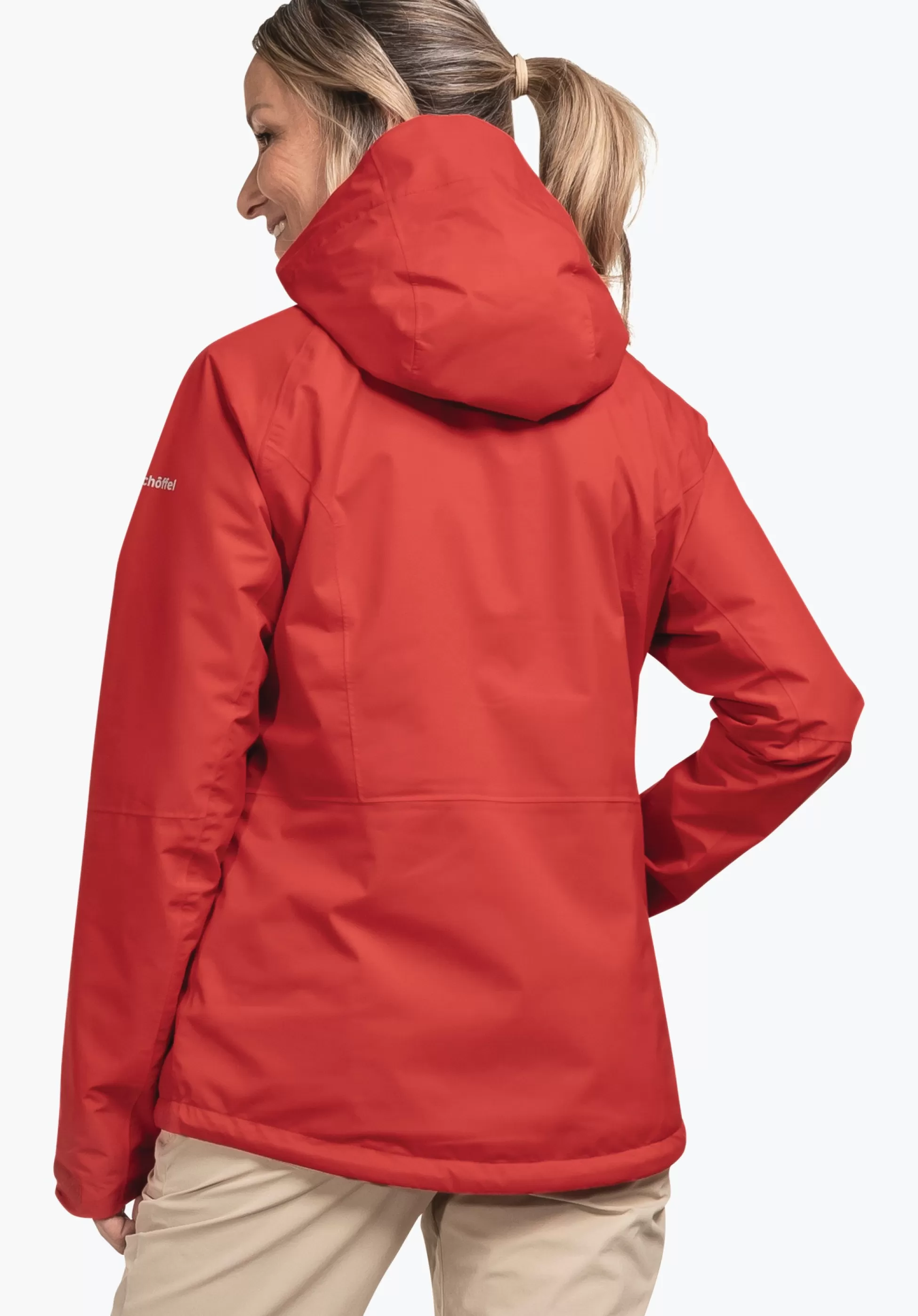 WOMEN SCHÖFFEL Trek & Hike | Outdoor Jackets<Stretchy rain jacket with pack-away bag red