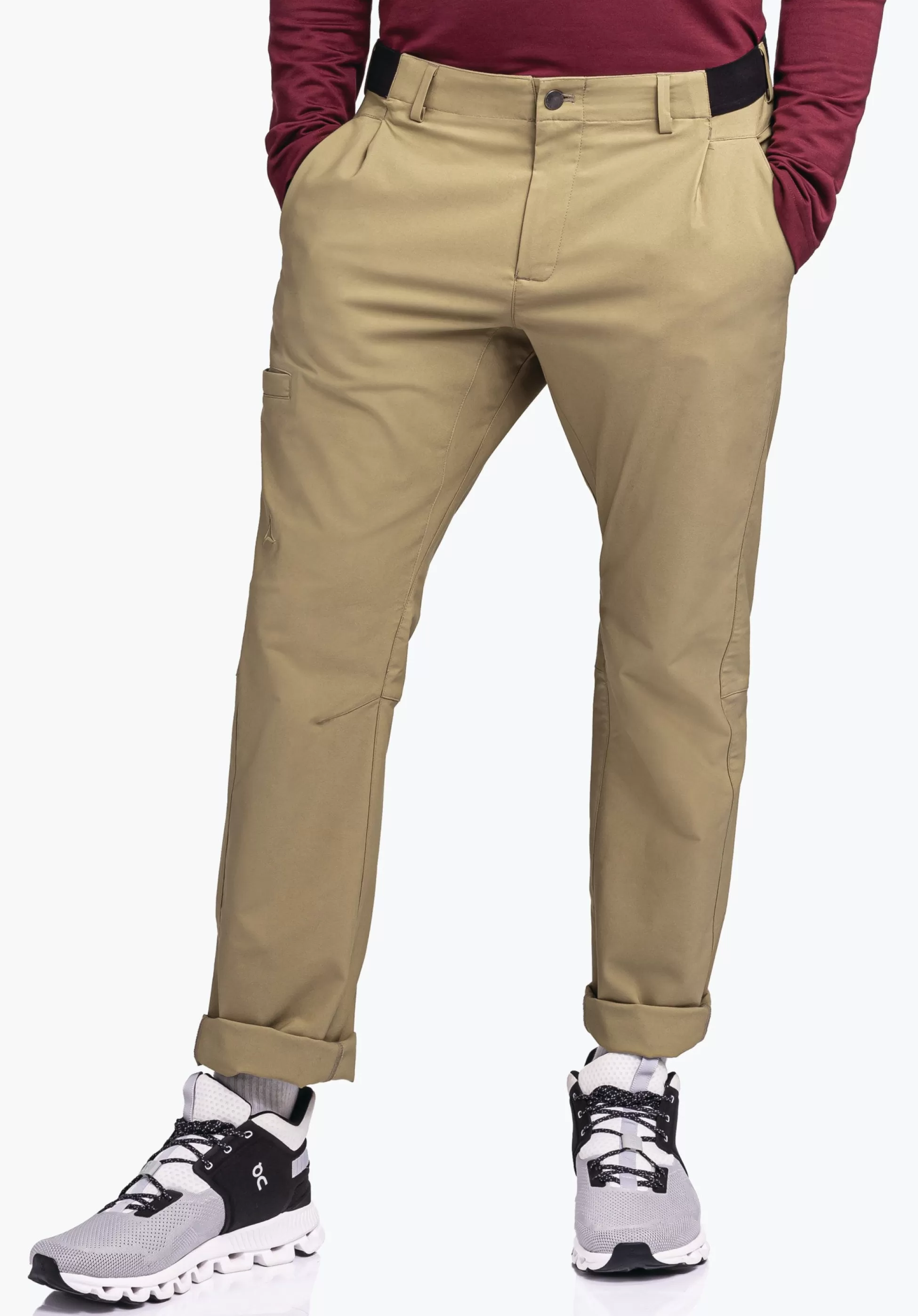 MEN SCHÖFFEL Travel/Leisure | Pants Long<Stylish and smart casual pants beige