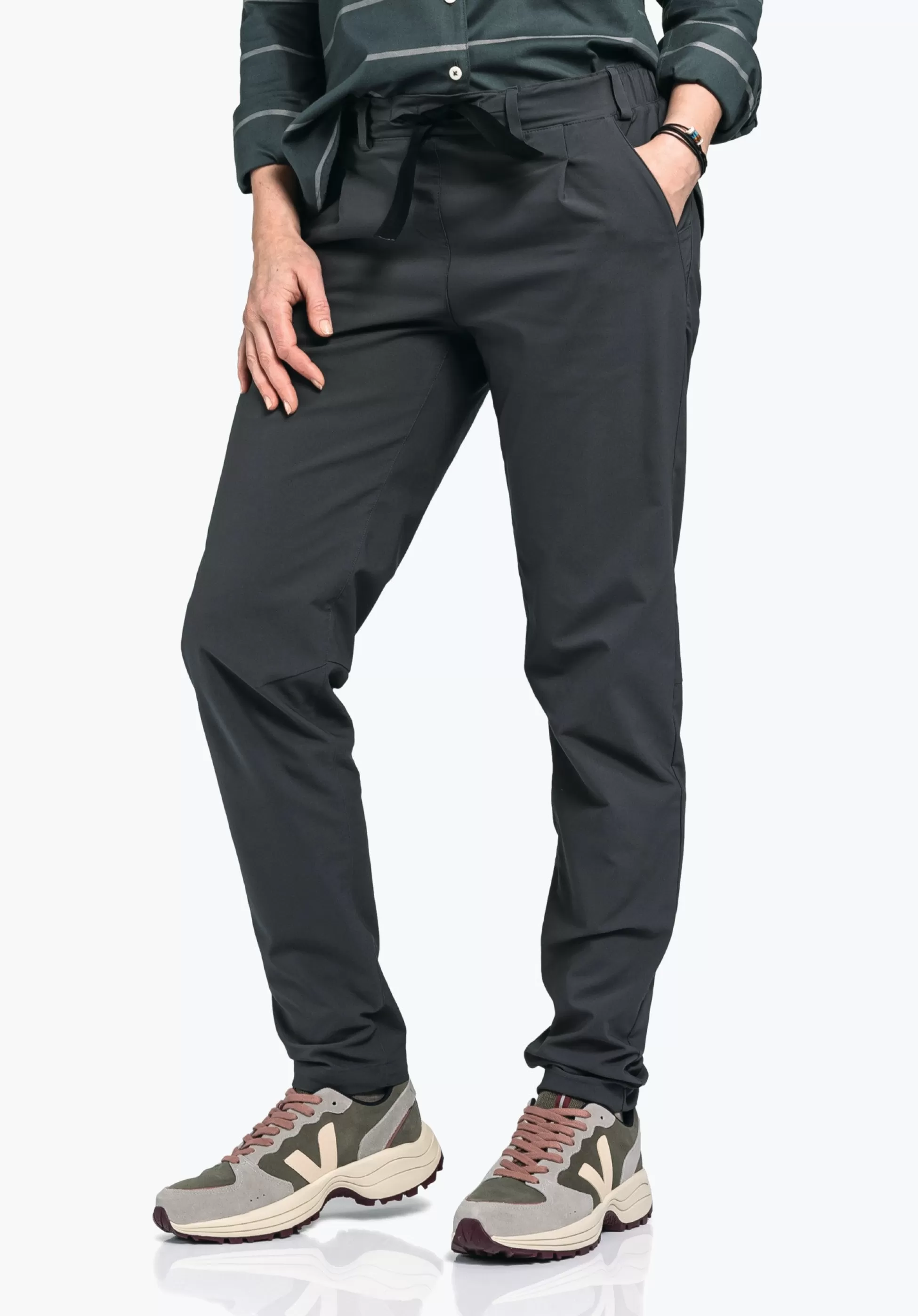WOMEN SCHÖFFEL Travel/Leisure | Pants Long<Stylish and smart casual pants beige
