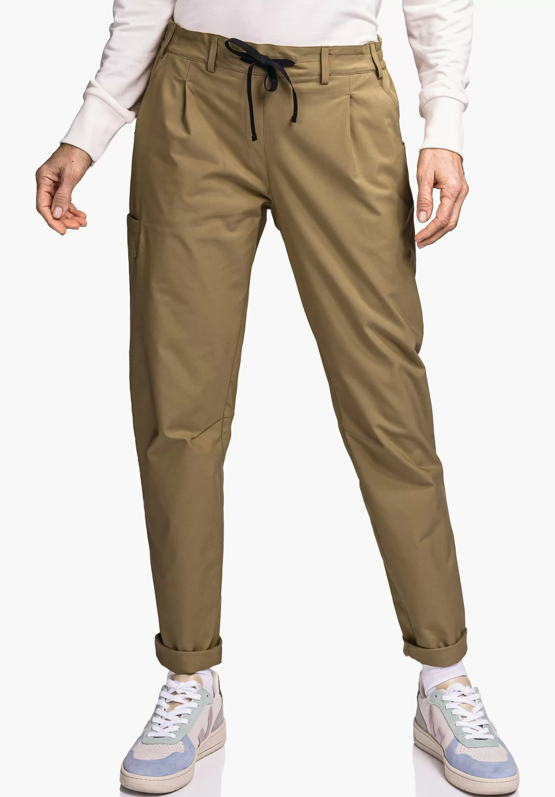 WOMEN SCHÖFFEL Travel/Leisure | Pants Long<Stylish and smart casual pants beige