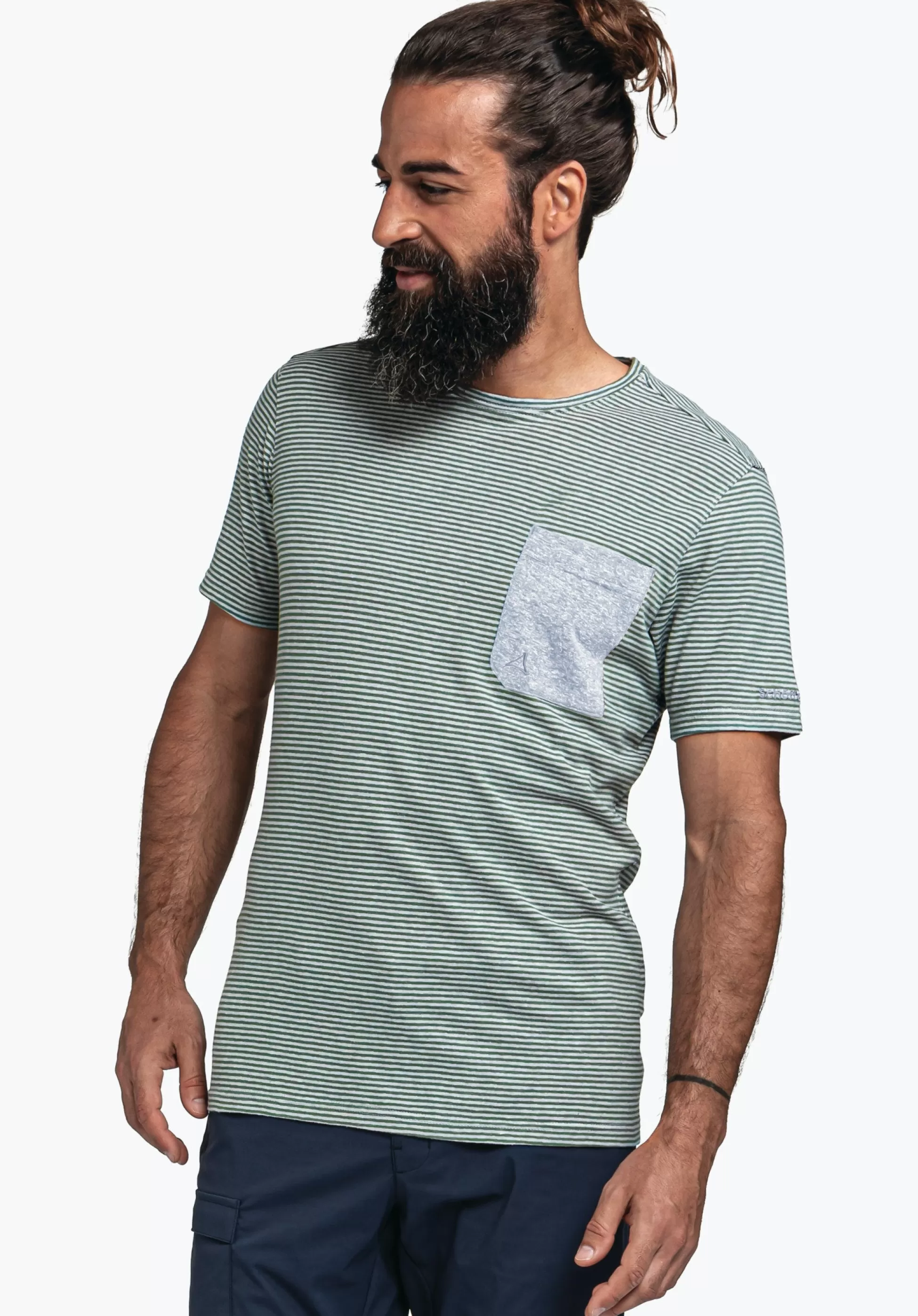 MEN SCHÖFFEL Travel/Leisure<Stylish shirt made of hemp material mix green