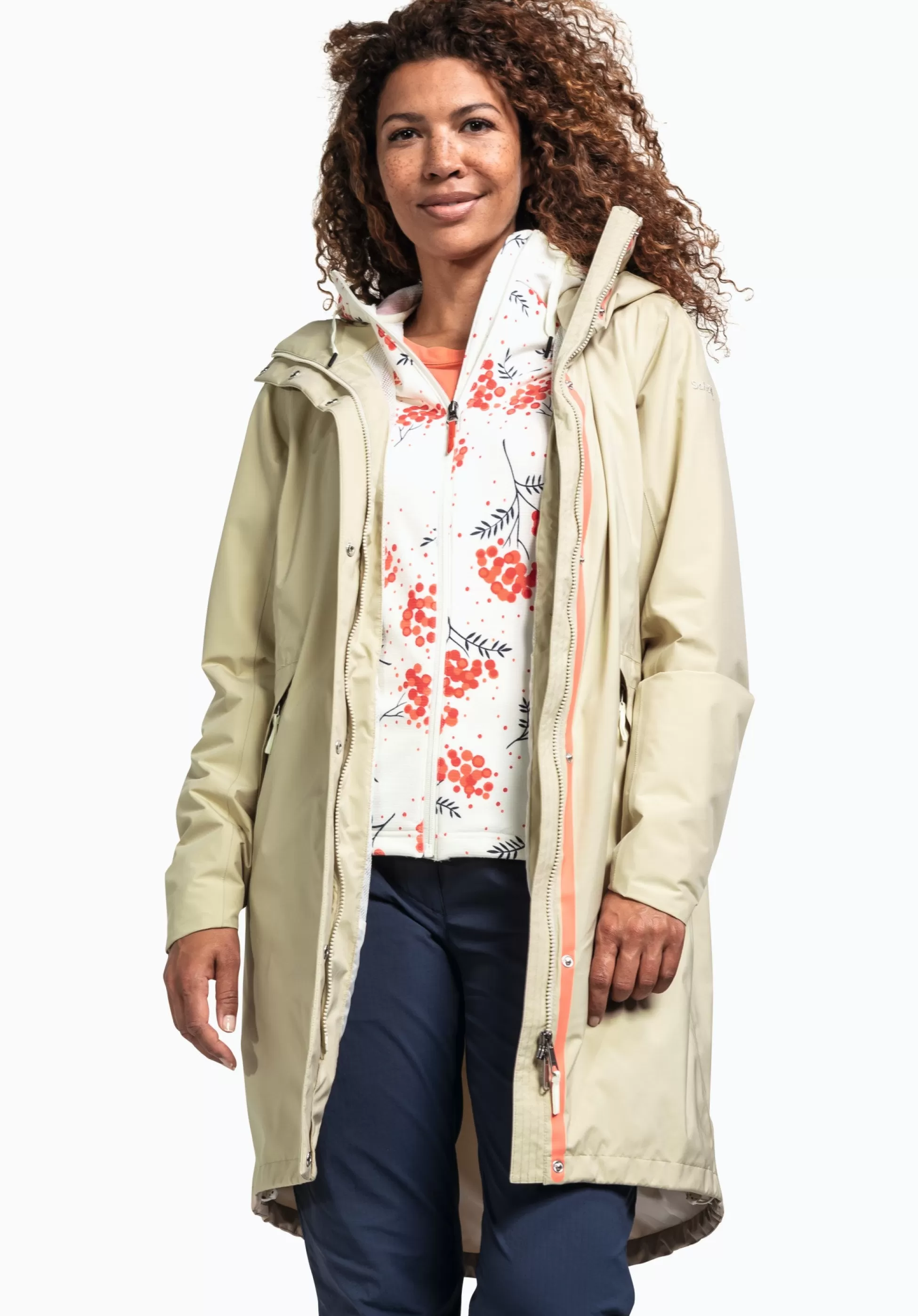 WOMEN SCHÖFFEL Travel/Leisure | Parka / Coat<Stylish waterproof coat rosa