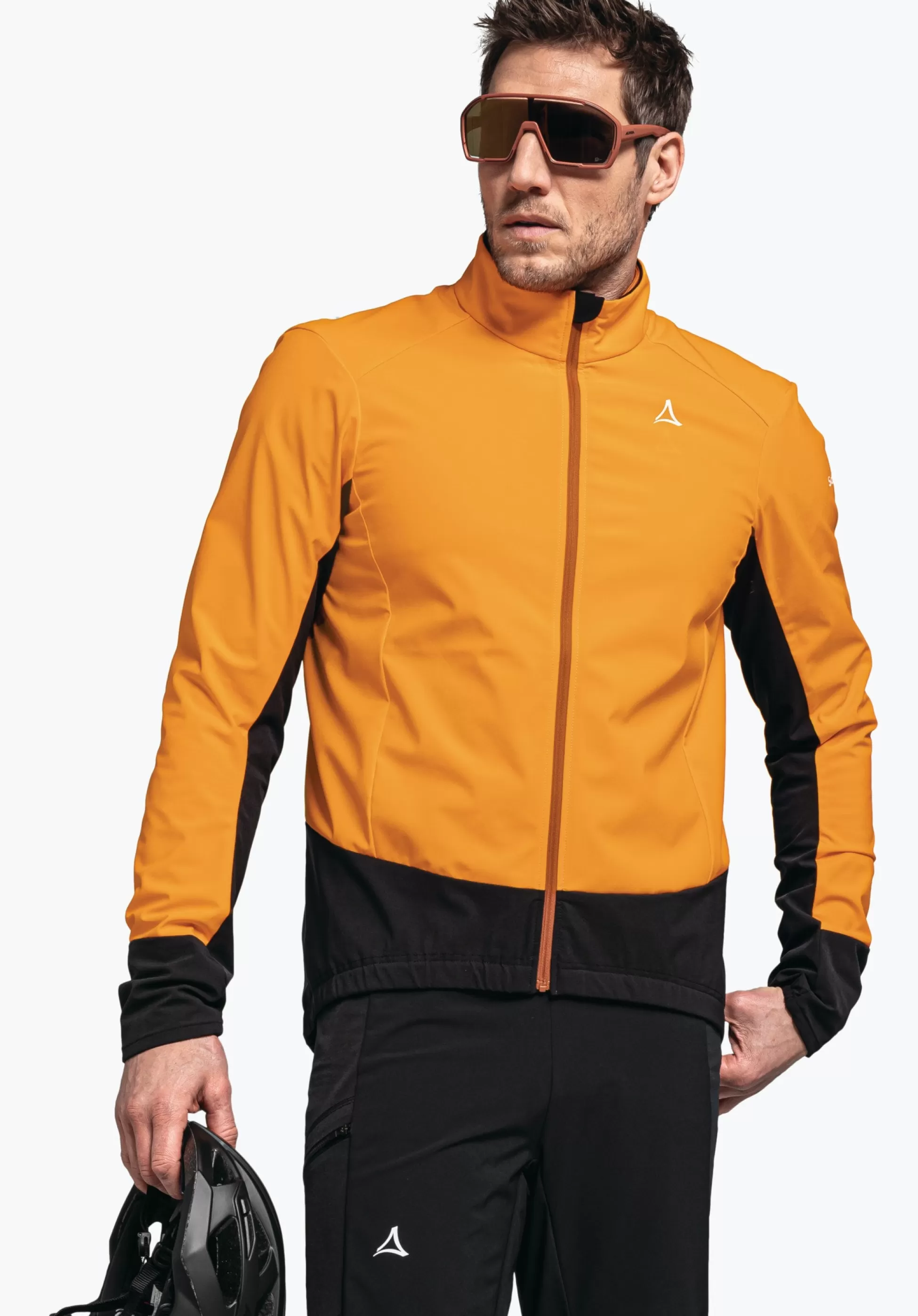 MEN SCHÖFFEL Bike<Technical bike softshell hybrid jacket orange