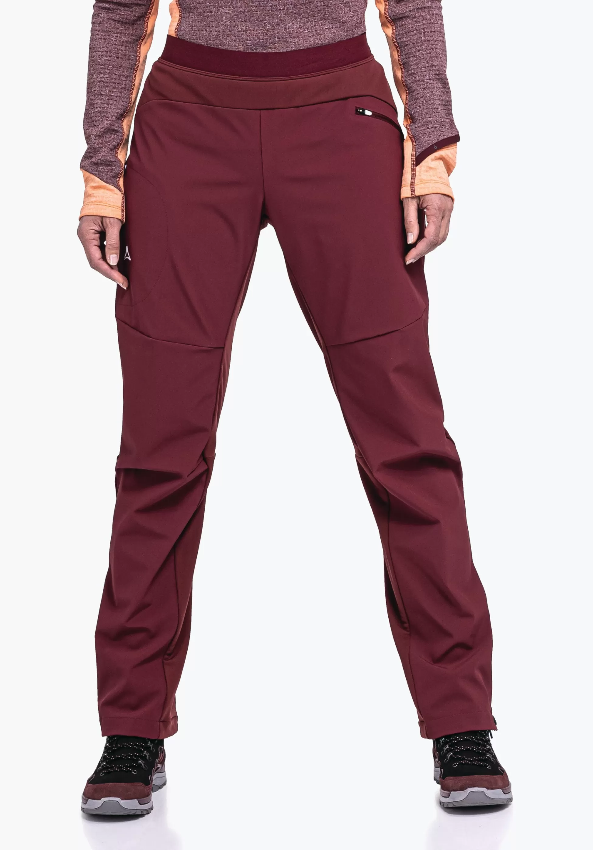 WOMEN SCHÖFFEL Pants Long<Technical softshell hiking pants red