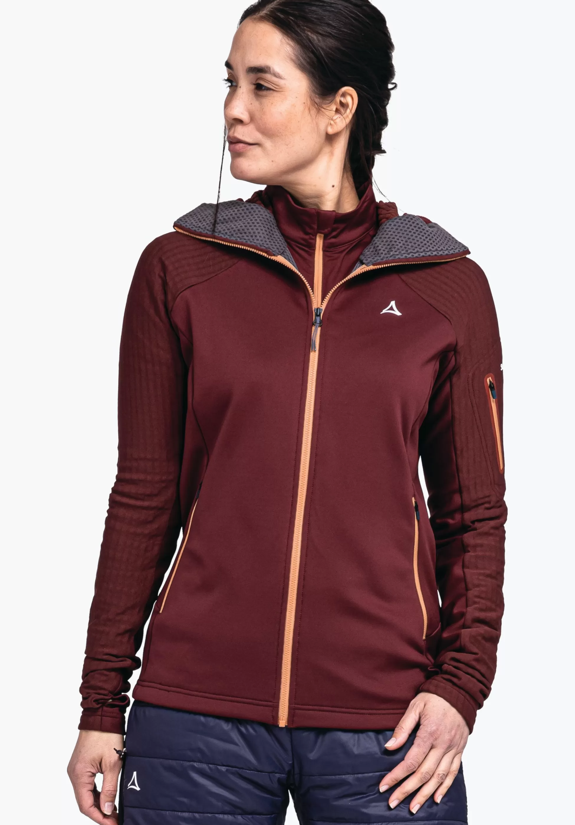 WOMEN SCHÖFFEL Ski Tour | Mountaineering<Technical sporty fleece hoody red