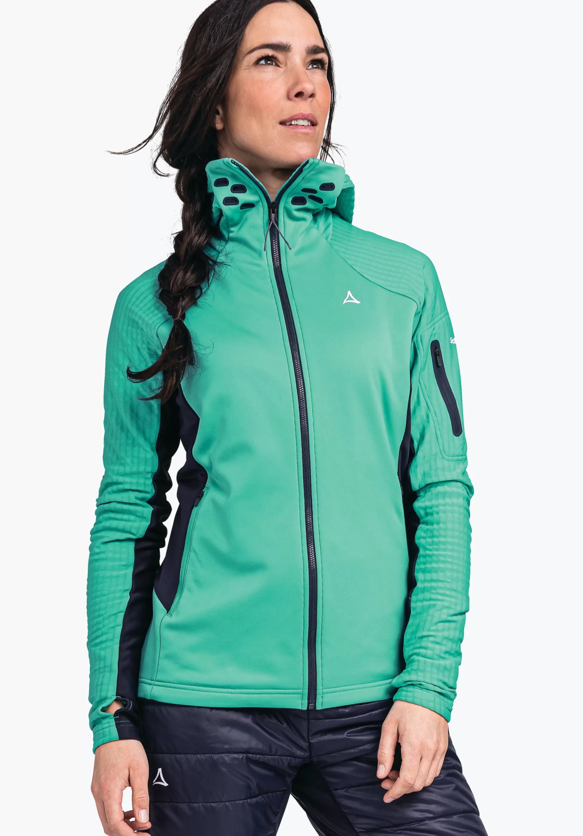 WOMEN SCHÖFFEL Ski Tour | Mountaineering<Technical sporty fleece hoody red