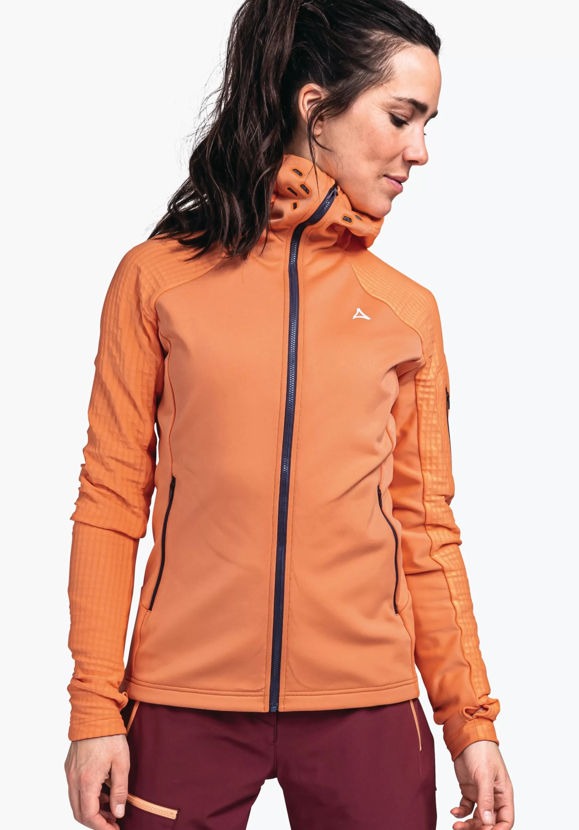 WOMEN SCHÖFFEL Ski Tour | Mountaineering<Technical sporty fleece hoody red