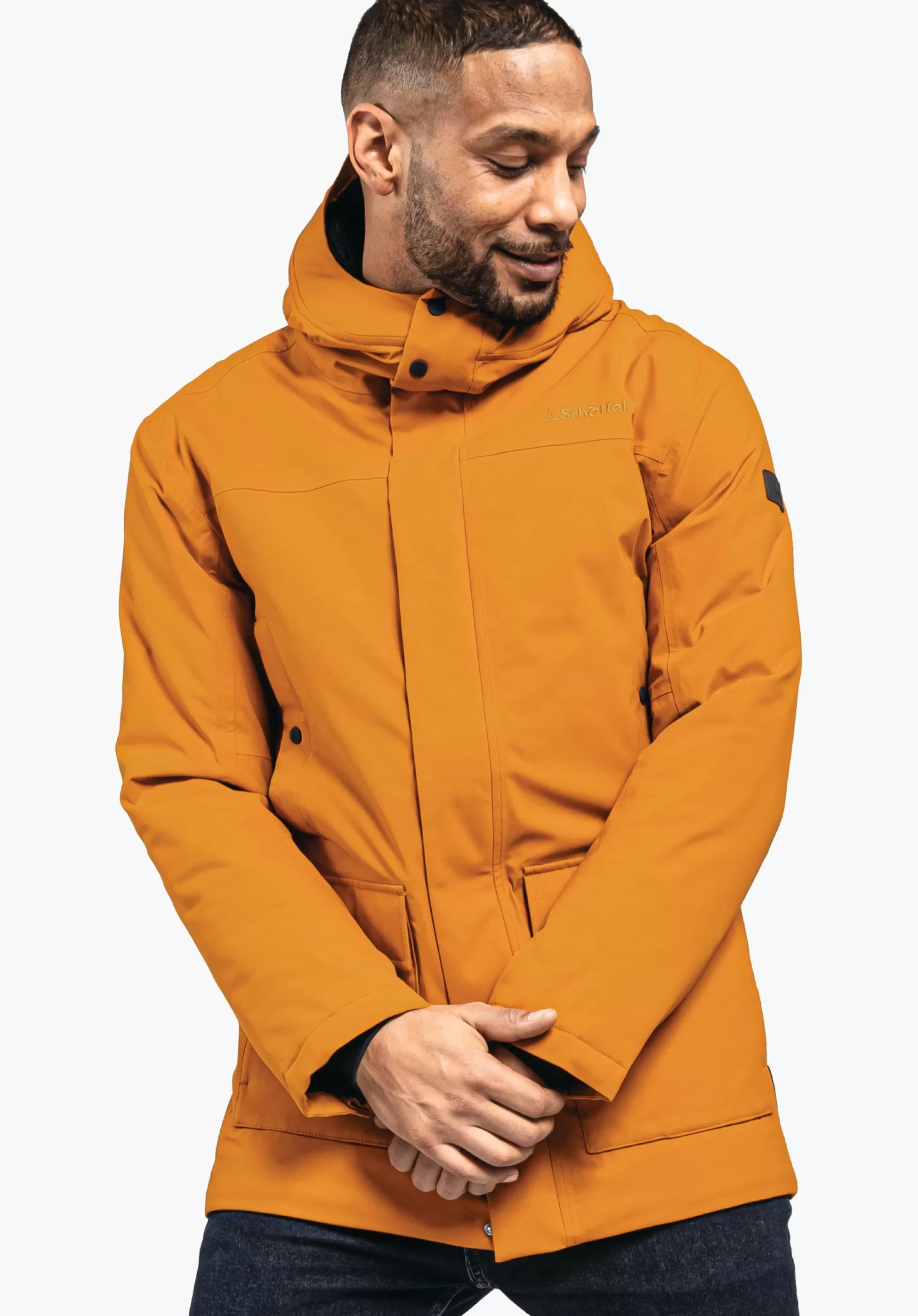 MEN SCHÖFFEL Parka / Coat | Travel/Leisure<Urban winter parka for wet and cold days orange