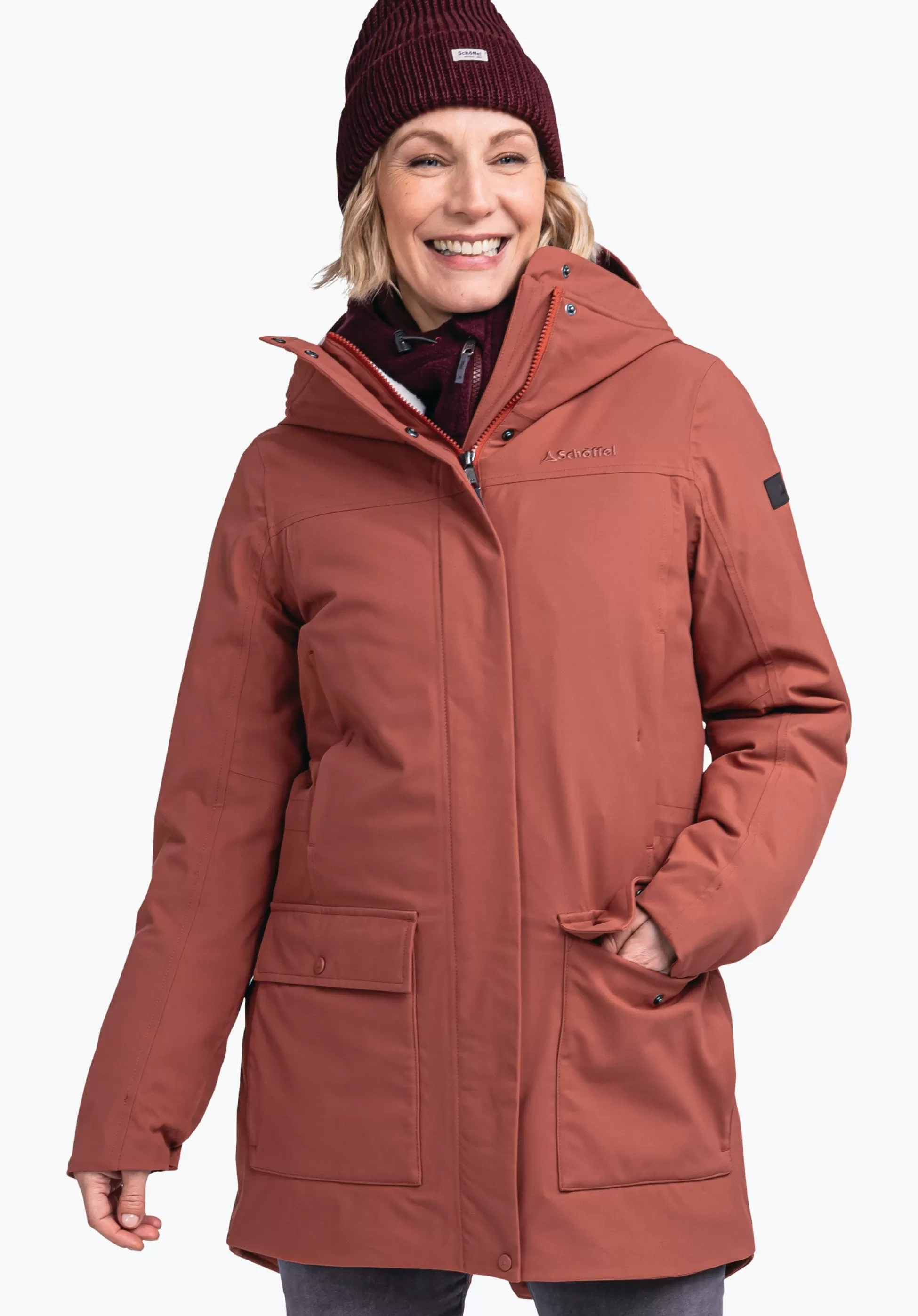 WOMEN SCHÖFFEL Travel/Leisure | Parka / Coat<Urban winter parka for wet and cold days red