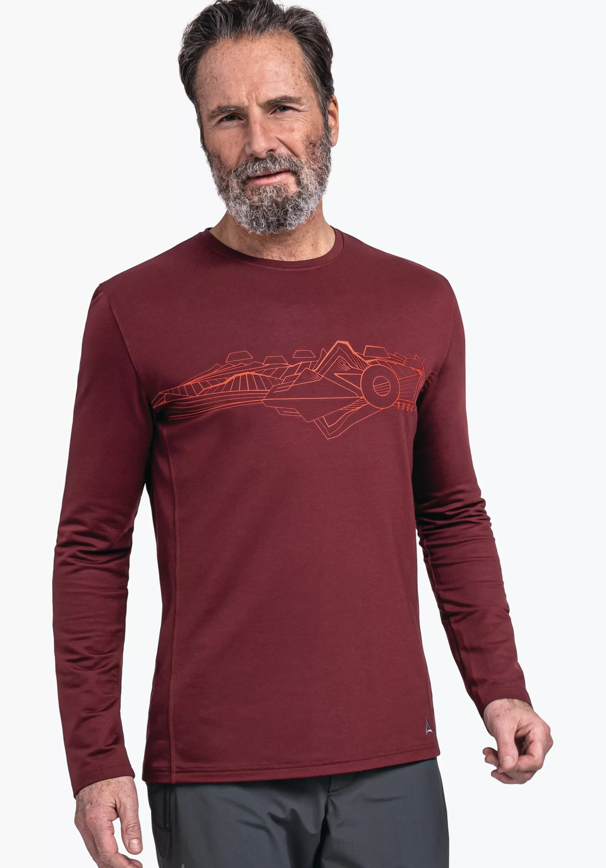 MEN SCHÖFFEL Trek & Hike<Very comfortable to wear longsleeve red