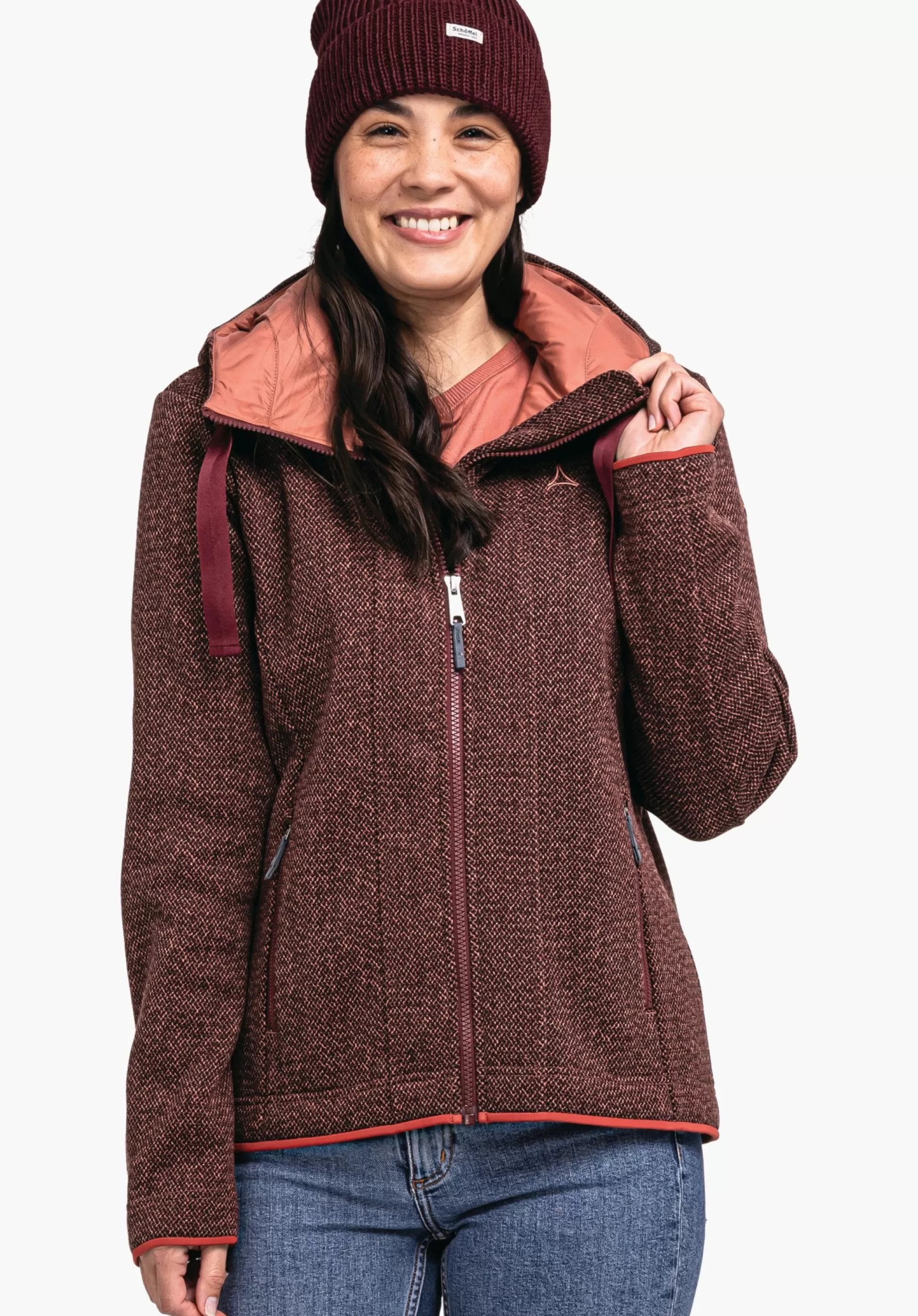 WOMEN SCHÖFFEL Travel/Leisure<Very warm fleece-mix hoody red