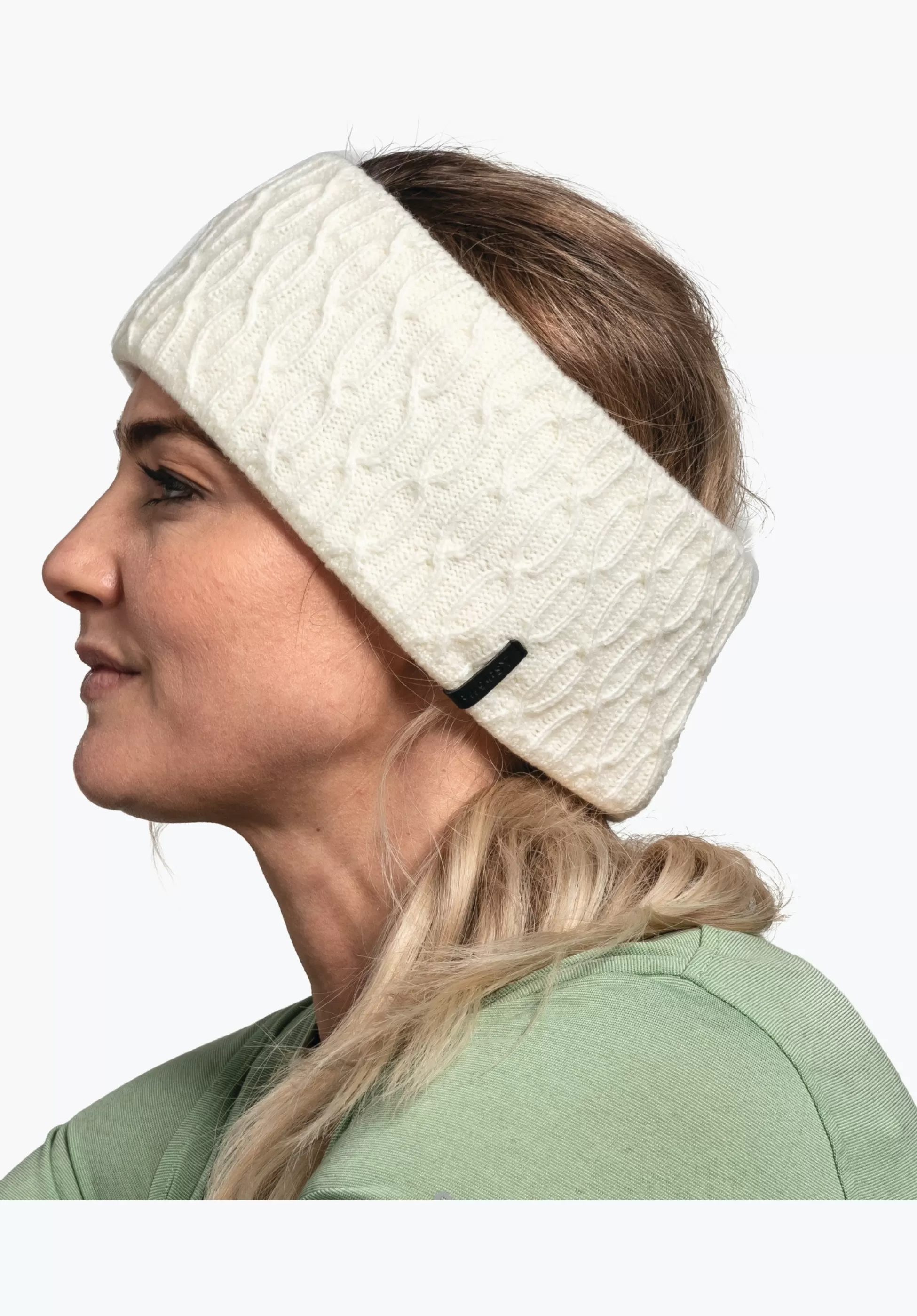 MEN SCHÖFFEL <Warm, lightweight knitted headband weiß