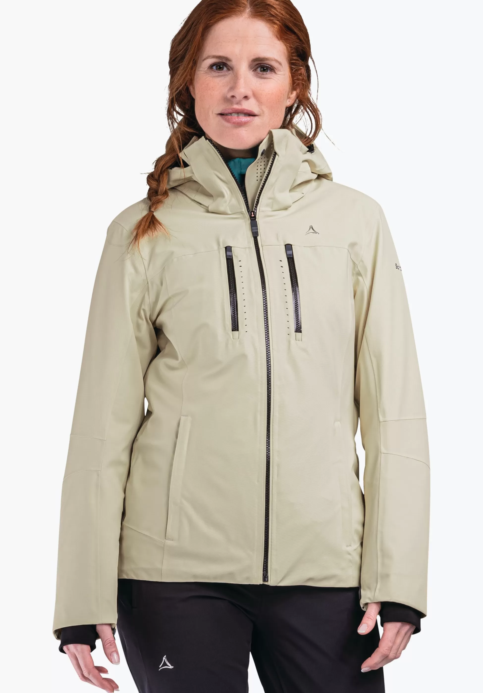 WOMEN SCHÖFFEL Skiing<Warm ski jacket with down covering the whole area beige