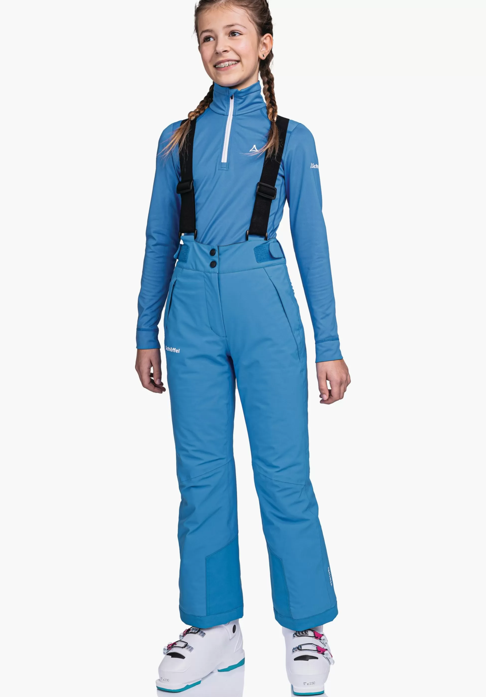 CHILDREN SCHÖFFEL Ski<Warm ski pants with stretchy braces red
