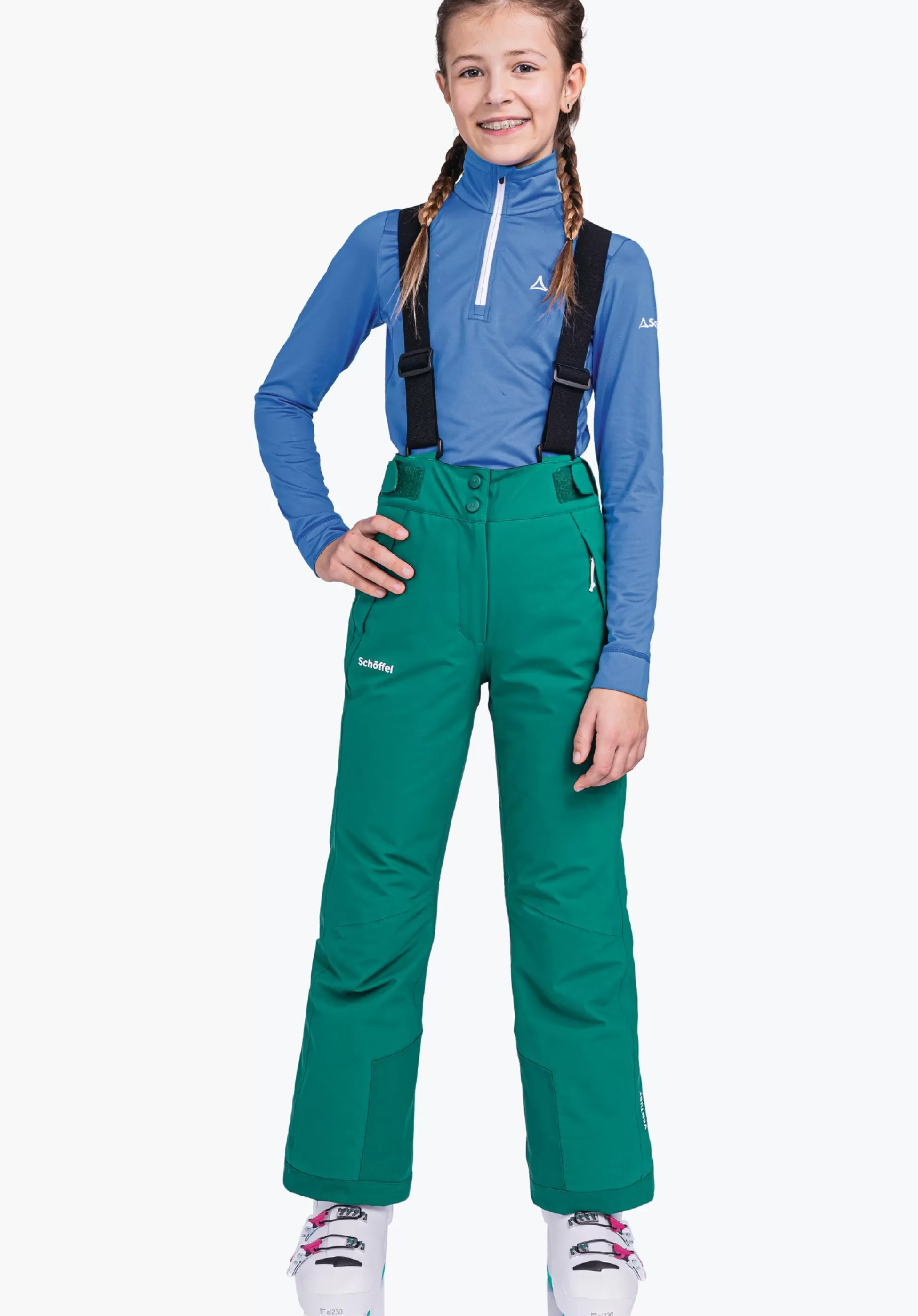 CHILDREN SCHÖFFEL Ski<Warm ski pants with stretchy braces red