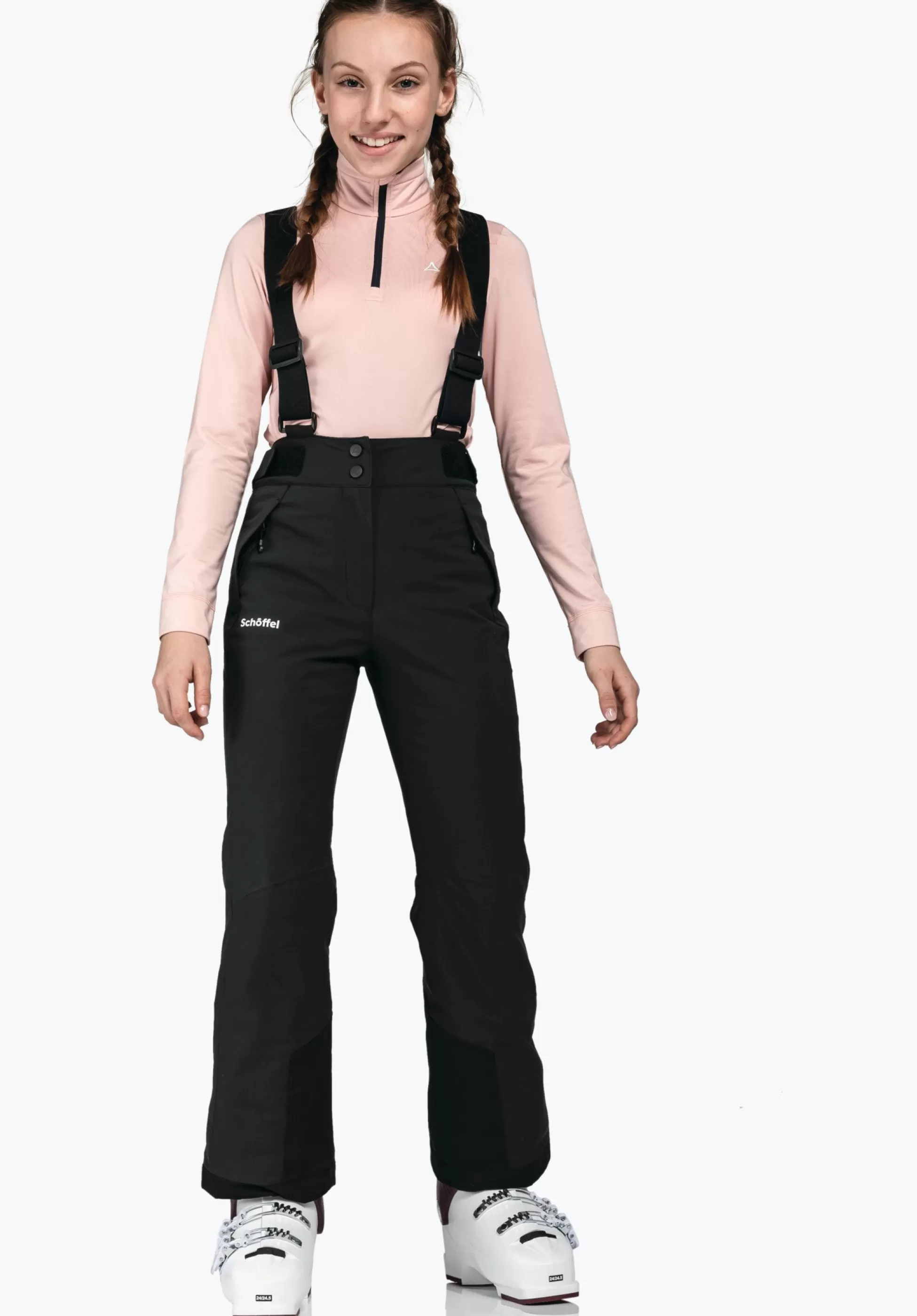 CHILDREN SCHÖFFEL Ski<Warm ski pants with stretchy braces red