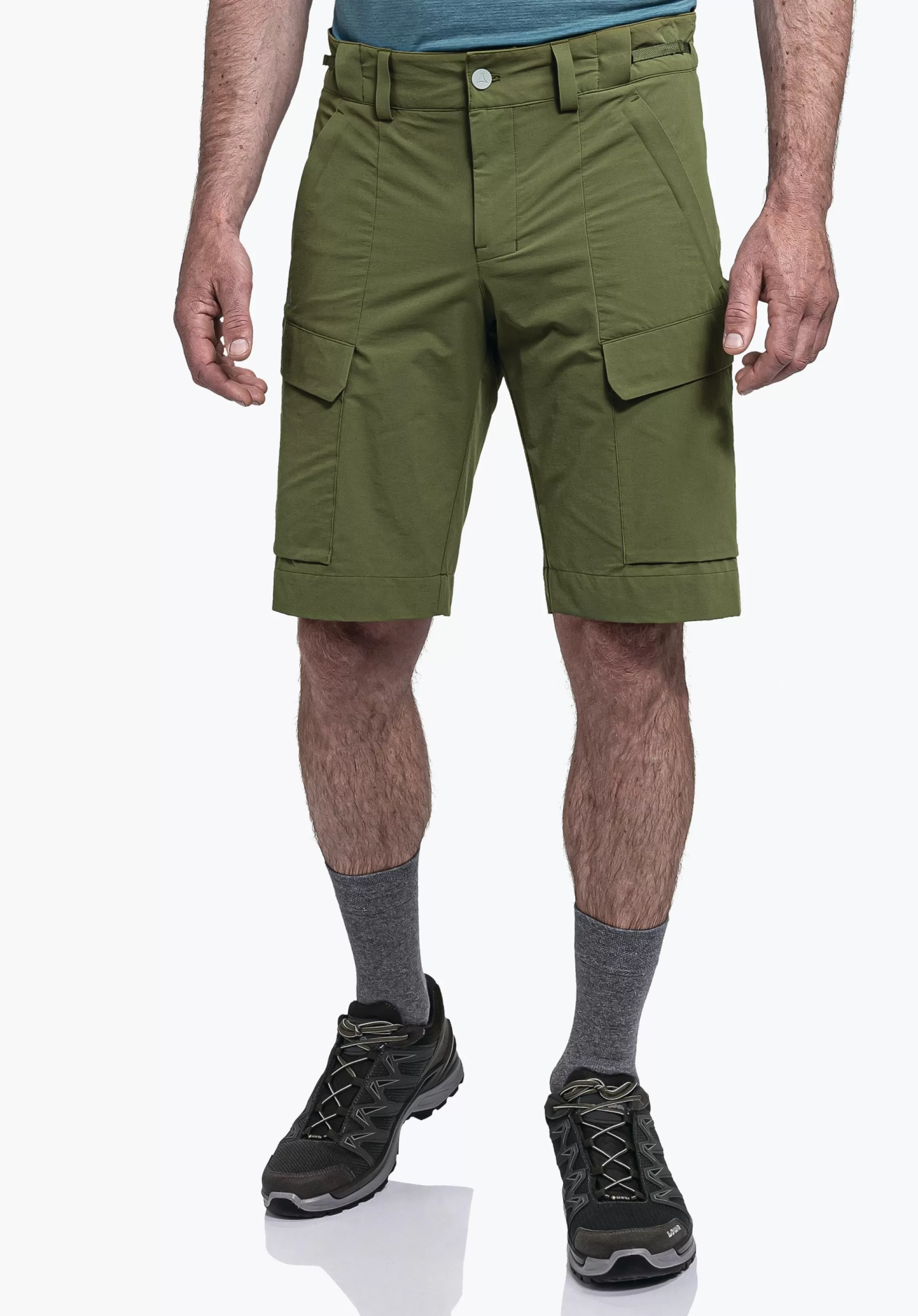 MEN SCHÖFFEL Pants Short<Water repellent hiking shorts grün