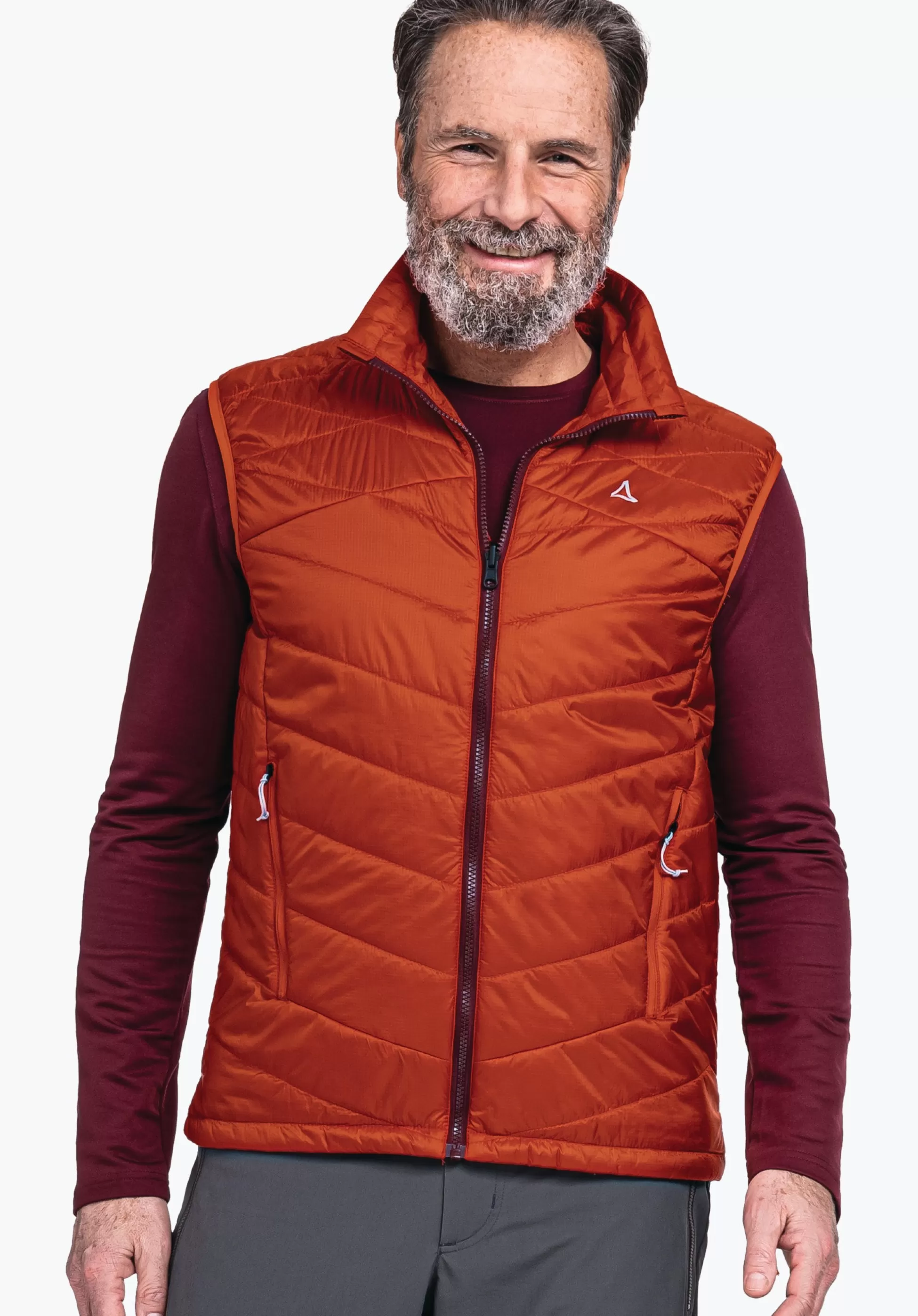 MEN SCHÖFFEL Trek & Hike<Windproof & padded hiking gilet orange