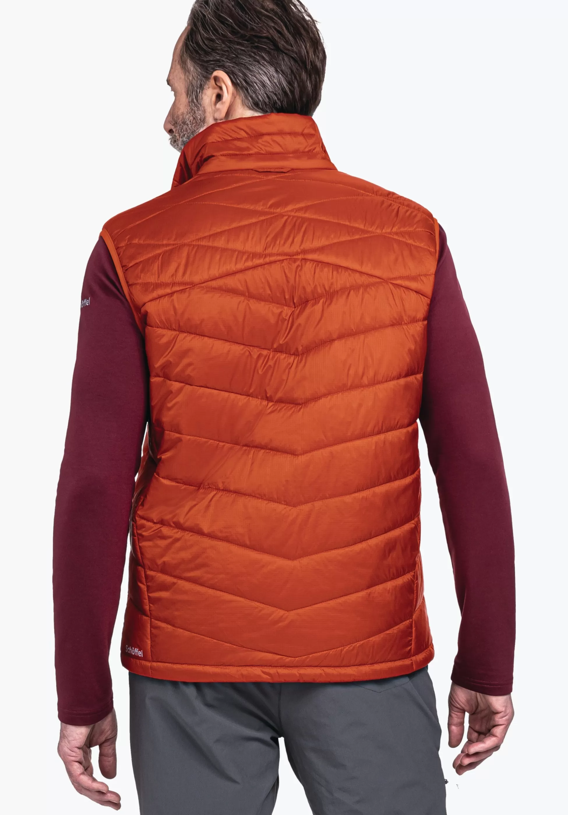 MEN SCHÖFFEL Trek & Hike<Windproof & padded hiking gilet orange