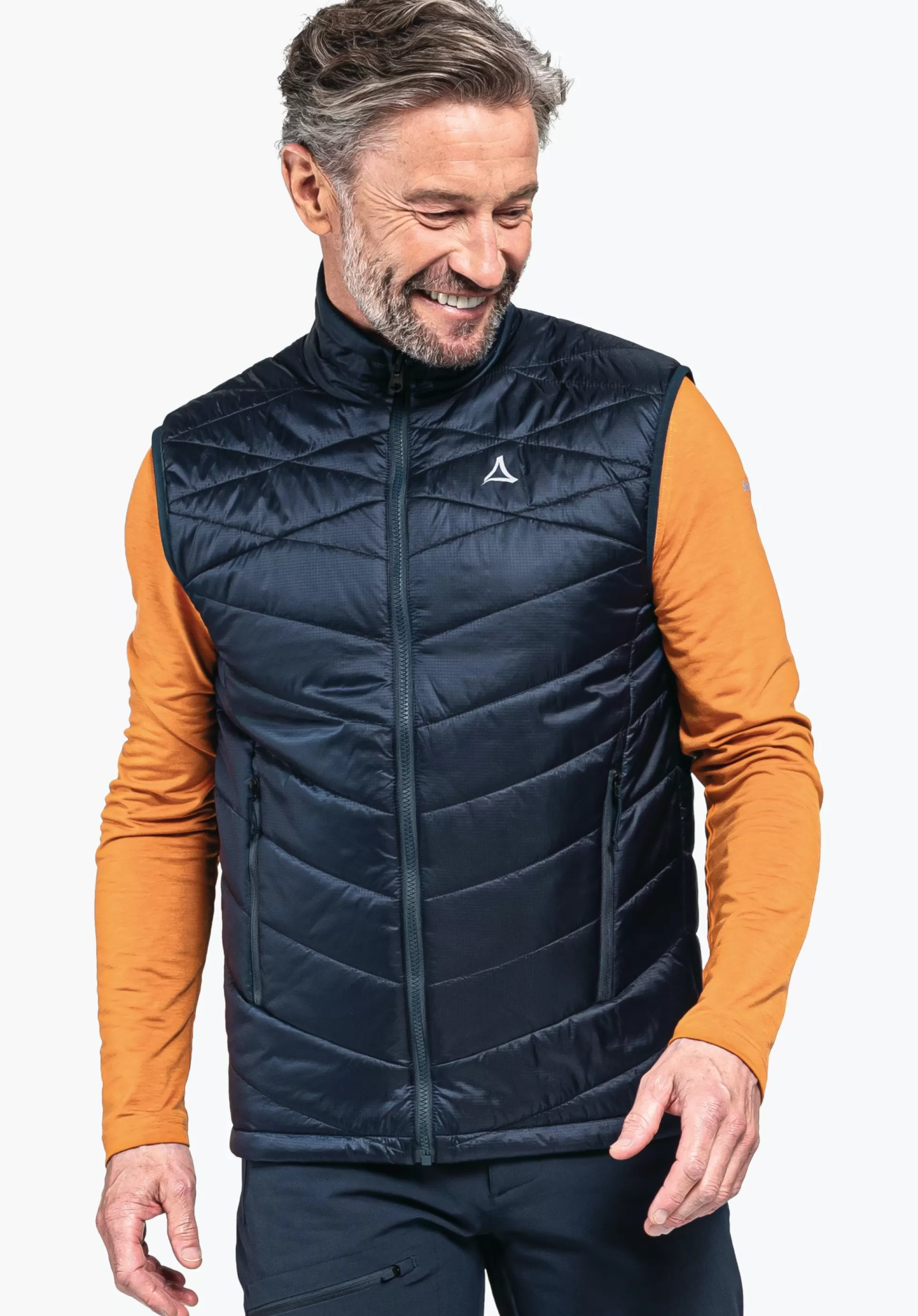 MEN SCHÖFFEL Trek & Hike<Windproof & padded hiking gilet orange