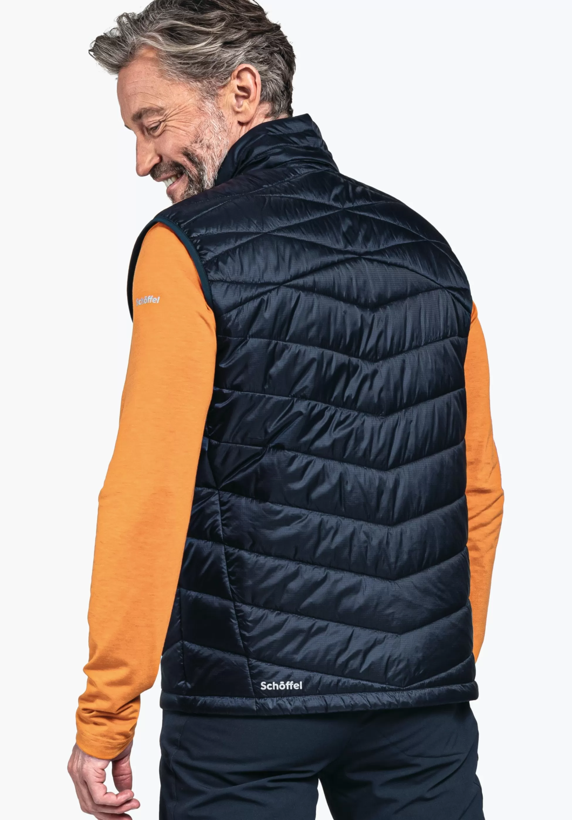 MEN SCHÖFFEL Trek & Hike<Windproof & padded hiking gilet orange