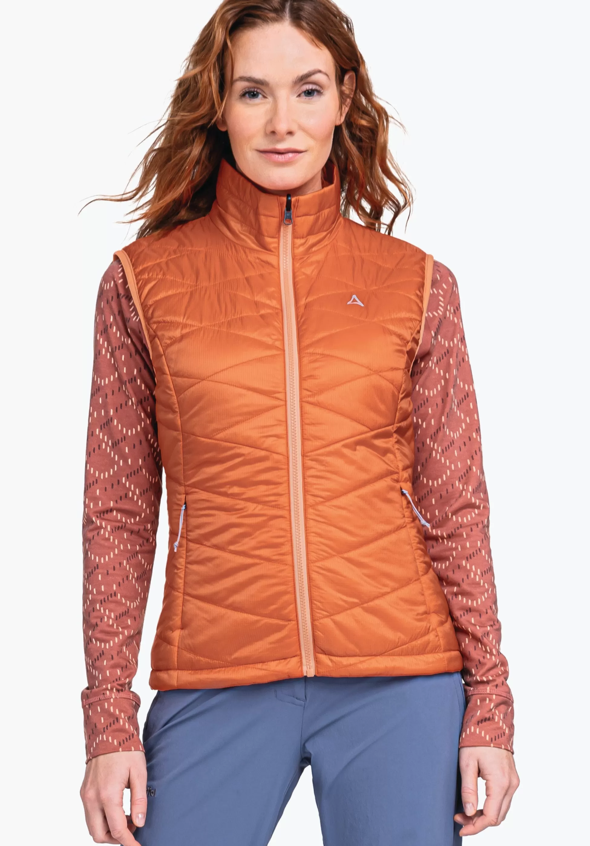 WOMEN SCHÖFFEL Trek & Hike<Windproof & padded hiking gilet orange