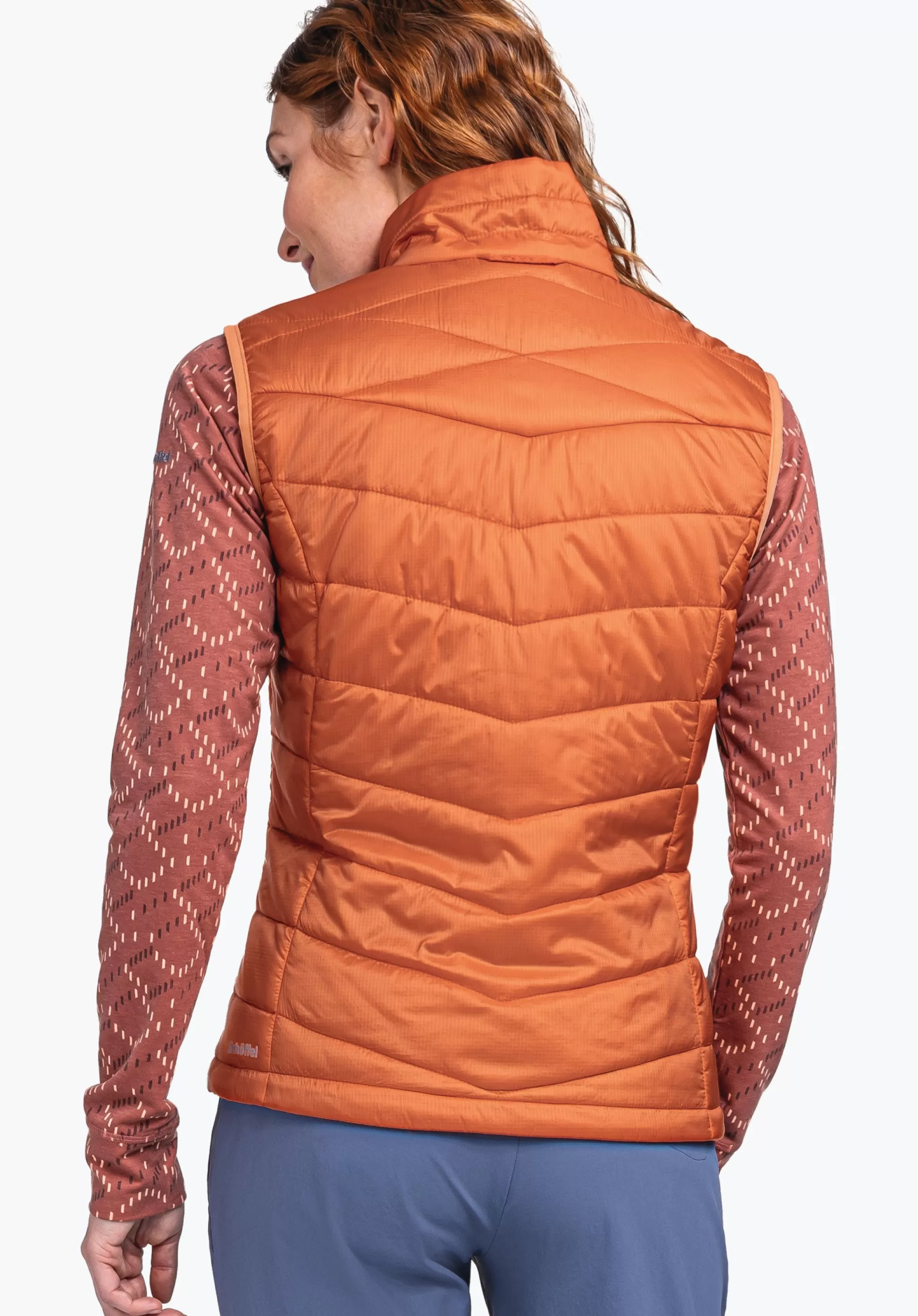 WOMEN SCHÖFFEL Trek & Hike<Windproof & padded hiking gilet orange